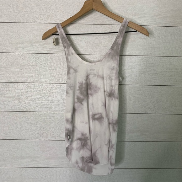 PINK VS gray ribbed tie dye racerback tank - Picture 4 of 4